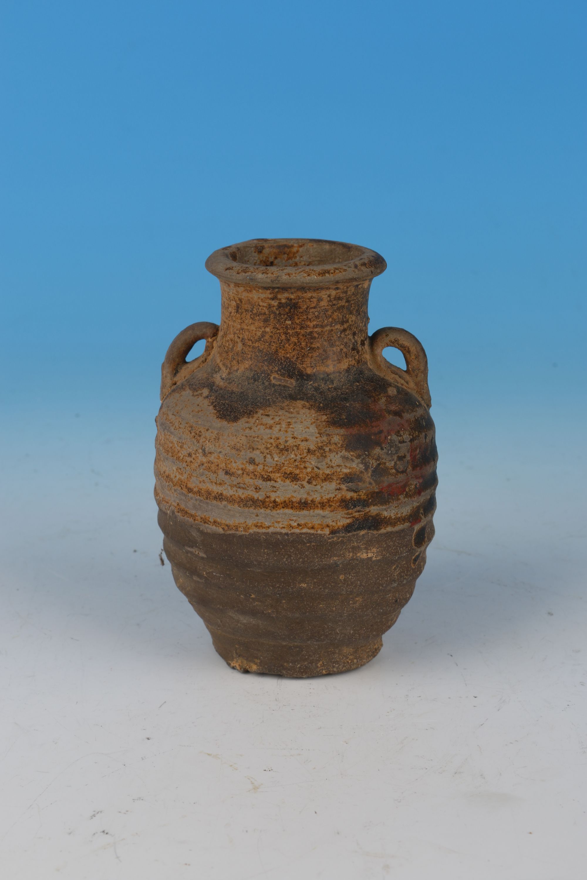 宋双系褐釉硬陶罐